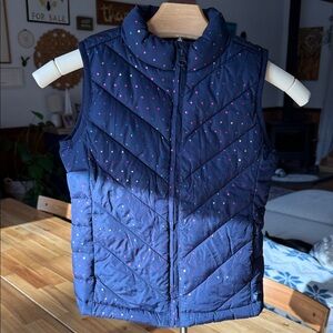 GAP Kids Navy Vest with Multicolor Dots